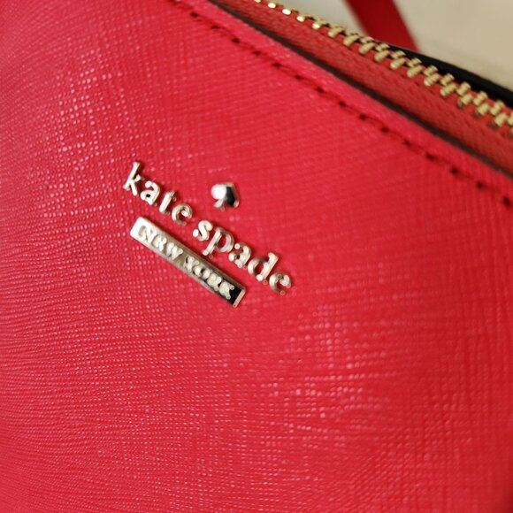 Euc Kate Spade Lucie Cameron Street Rosso Red Shoulder Bag Tote Purse - Picture 10 of 15